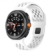 Χαμηλού Κόστους Ζώνες ρολογιών Samsung-Παρακολουθήστε το συγκρότημα για Samsung Galaxy Ρολόι 8 40/44mm Ρολόι 8 Classic 46mm σιλικόνη Αντικατάσταση Λουρί Αδιάβροχη Ρυθμιζόμενο Γυναίκες άνδρες Αθλητικό Μπρασελέ Μοντέρνο Κούμπωμα Περικάρπιο