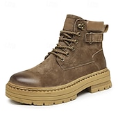 זול מגפי עבודה-מגפי הליכה בצבע חום בהיר לגברים - עמידים ונוחים, מושלמים להרפתקאות חוץ, טיולים רגליים ולבוש יומיומי