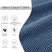 cheap Men's Classic Polo-Men's Corduroy Shirt Textured Casual Outdoor Quarter Zip Long Sleeve Fashion Modern Solid Color Warm Corduroy Fall Spring &amp;  Fall Fall &amp; Winter Regular Fit Blue Dark Red Black Navy Blue Green Khaki