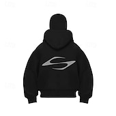 economico felpe 3d da uomo-Per uomo Felpa con cappuccio Felpa con cappuccio a zip intera Nero Con Cappuccio Grafico Con zip Tasca Sport &amp; Outdoor Quotidiano Ferie Poliestere Streetwear Essenziale Casual Primavera Autunno