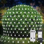 economico Strisce LED-Set di luci a rete collegabili 3 in 1 per interni ed esterni, luci decorative per Natale, Capodanno, matrimonio, atmosfera festiva, telecomando a 13 tasti, tensione di sicurezza 31 V, 1,5 * 1,5 m - 96