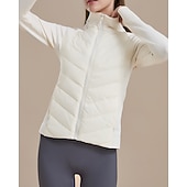 cheap Puffer Jackets-Women's Hiking Jacket Puffer Jacket Thermal Jacket Outdoor Thermal Warm Hiking Outfits Hiking Clothes Winter Autumn / Fall Top Camping / Hiking / Caving Winter Sports Running Solid Color Black White