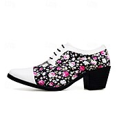 abordables Chaussures Déclaration-Chaussures à talons hauts noires à motif floral pour homme – Design élégant et tendance, parfaites pour les événements formels, les tenues tendance et les sorties en soirée