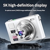 halpa Digitaalikamera-Uusi 4k fhd -digikamera 64 gigatavun muistikortilla vuodelta 2025, kompakti, pieni ja edullinen ladattava valokuvauskamera, 64 megapikselin automaattitarkennuskamera, erittäin sopiva aloitteleville