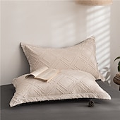 お買い得  羽毛布団カバーセット-3D刺繍の花柄寝具セット、ウォッシュドコットン4点セット、韓国風北欧風ベッドシーツセット、日本のミニマリスト風シンプル3点キルトカバーセット