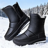 herrarnas halkfria varma vintersnökängor med dragkedja i sidan, avslappnade utomhusvattentäta ankelskor för kallt väder billiga Vinter- och snöstövlar-herrarnas halkfria varma vintersnökängor med dragkedja i sidan, avslappnade utomhusvattentäta ankelskor för kallt väder