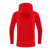 billiga Löpar-T-shirts och linnen-Herr Solid färg T-shirt för jogging Gymtröja Sport topp Höst vinter Huva Långärmad Fritids- Mjuk Andningsfunktion Gym Camping Löpning Träna Yoga Svart Vit Röd Sportkläder Sportkläder