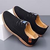 abordables Occasionnel-Homme Basket Chaussures de confort Marche Occasionnel Quotidien Soirée &amp; Fête Daim Chaud À lacets Brun foncé Noir Jaune Été Printemps