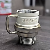 cheap Mugs &amp; Cups-Spark Plug Mug, 12oz Novelty Funny Tea Cup with Engine Sparks Plugs Design and Heat-Insulated Handle, Unique Gift for Mechanics, Engineers, Gearheads &amp; Car Enthusiasts