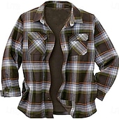 Bărbați Plisat Cămașă de flanel Cămașă peste Manșon Lung Cămașă Răsfrânt Stradă Zilnic Imprimeu Galben Deschis Roșu+Gri+Negru Negru + Gri închis + Albastru bleumarin Albastru piscină Portocaliu Buton ieftine cămăși de flanel-Bărbați Plisat Cămașă de flanel Cămașă peste Manșon Lung Cămașă Răsfrânt Stradă Zilnic Imprimeu Galben Deschis Roșu+Gri+Negru Negru + Gri închis + Albastru bleumarin Albastru piscină Portocaliu Buton