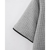 economico Polo classica da uomo-Per uomo Polo Polo con zip a un quarto Abbigliamento quotidiano Data Zip a un quarto Manica Corta Moda Essenziale Semplice Jacquard Cerniera Estate Vestibilità regolare Nero Bianco Blu marino