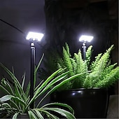 cheap Pathway Lights &amp; Lanterns-92led Tri Color Switching Solar Lawn Light Motion Sensor Channel Light Usb Power Supply Adjustable Angle Garden Courtyard Lighting  1PC