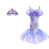 baratos Fantasia de Menina-Semana do Livro 2026 A Pequena Sereia Cauda de Sereia Vestido de Princesa Aqua Vestido de Halloween Fantasia de Cosplay Fantasia para Festa Temática Cosplay Filme Cosplay para Meninas Fantasia Infantil Carnaval Baile de Máscaras