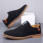 abordables Occasionnel-Homme Basket Chaussures de confort Marche Occasionnel Quotidien Soirée &amp; Fête Daim Chaud À lacets Brun foncé Noir Jaune Été Printemps