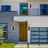 economico applique da esterno-applique da parete moderna a LED per esterni nera