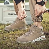 Men's Beige Waterproof Trail Boots – Durable and Comfortable, Perfect for Hiking, Trail Running and All-Day Outdoor Wear cheap Hiking Boots-Men's Beige Waterproof Trail Boots – Durable and Comfortable, Perfect for Hiking, Trail Running and All-Day Outdoor Wear