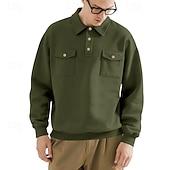 abordables Sudaderas Básicas_-Hombre Sudadera Gris Claro Diseño Plano Bolsillo Diario Deporte Festivos Poliéster Ropa de calle Básico Casual Primavera &amp; Otoño Ropa Sudaderas con capucha Sudaderas Manga Larga