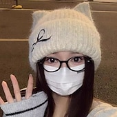 olcso Kalapok-Női Kalap Téli kalapok Meleg Szabadtéri Otthon Utca Kötött Szalagcsokor