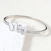 economico Braccialetti-Zircone Stile Vintage Farfalla Carino Elegante Semplice Cromo Gioielli braccialetto Argento / Oro Per Matrimonio Feste Fidanzamento Balli di fine anno