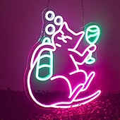 Недорогие Декоративные огни-Декоративные настенные светильники со светодиодной подсветкой и неоновыми лампами, собачки-сосиски, тореадоры, кошки, милые и красочные украшения в форме животных, световые вывески, USB-питание