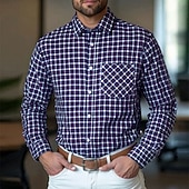 ieftine Cămăși de rochie pentru bărbați-Bărbați Cămașă Cămașă de Costum Camașă cu nasturi Plisat Nuntă Zilnic Bleumarin Albastru piscină Gri Deschis Manșon Lung Răsfrânt Primăvară Toamnă Îmbrăcăminte Buzunar frontal