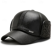 Χαμηλού Κόστους Καπέλο μπέιζμπολ ανδρών-Ανδρικά Χειμερινά Καπέλα Χειμωνιάτικο ζεστό καπάκι Χειμερινό καπέλο μπέιζμπολ με πτερύγια αυτιών Χειμερινό καπέλο μπέιζμπολ Μαύρο Πολυεστέρας Φλις Μοντέρνα Σύγχρονη Σύγχρονη