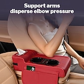 ieftine Husă Scaun Auto-Pernă cotieră consolă centrală auto nouă cu 2 suporturi pentru pahare, pernă de înălțire a cotierei 4 în 1, husă de pernă auto pentru cotiera auto, pentru toate anotimpurile