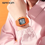 cheap Digital Watches-SANDA Gift for Women Men Digital Watch Large Dial Outdoor Sports Casual Luminous Calendar Date Waterproof Silicone Watch