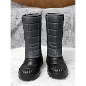 abordables Botas de invierno y nieve-Botas de nieve impermeables marrones para hombre: aislantes y duraderas, perfectas para deportes de invierno, raquetas de nieve y aventuras al aire libre.