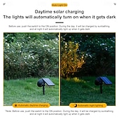 abordables Luces de paisaje-Luces solares para árboles, focos exteriores, apliques impermeables para exteriores, iluminación de patios y jardines, luces solares de atardecer, luces navideñas para el hogar, patio, garaje, césped