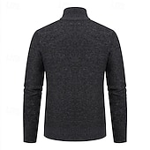 Męskie Sweter Rozpinany Przycięty sweter Sweter z zamkiem Sweter z dzianiny Prążkowany Robić na drutach Zwykłe topy Niejednolita całość Kieszeń Równina Kołnierz stawiany Moda Klasyczny Urlop Dzienne tanie męski sweter rozpinany-Męskie Sweter Rozpinany Przycięty sweter Sweter z zamkiem Sweter z dzianiny Prążkowany Robić na drutach Zwykłe topy Niejednolita całość Kieszeń Równina Kołnierz stawiany Moda Klasyczny Urlop Dzienne