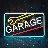 Недорогие Декоративные огни-1 шт. инструмент для ремонта гаража, светодиодный акриловый настенный светильник в форме щита, неоновый светильник, атмосферный светильник в форме гаечного ключа, декоративный светильник с USB-блоком