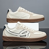 abordables Baskets-Homme Chaussures Décontractées Marche Occasionnel Daim Toile Confortable Antidérapant Respirant Mocassin Rouge Bleu Beige