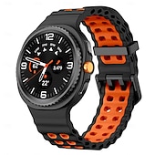 baratos Pulseiras de relógio Samsung-Pulseiras de Relógio para Samsung Galaxy Relógio 8 40/44mm Relógio 8 Classic 46mm Silicone Substituição Alça Impermeável Ajustável Mulheres Homens Pulseira Esportiva Fecho Moderno Banda do Oceano