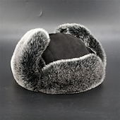abordables Sombreros de hombre-Hombre Sombrero de Cazador Sombrero Ushanka Sombrero de aviador Gorro con orejeras Sombreros de invierno Negro Color Camello Piel Artificial Estilo retro Acogedor Ropa Cotidiana Noche Color