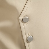 preiswerte Herrenhemd zum Knöpfen-Herren Hemd Sommerhemd Freizeithemd Strandhemd Knopfhemd Schwarz Weiß Kaki Langarm Einfach Revers Urlaub Hawaiianisch Knöpfe Bekleidung Mode Lässig Bequem