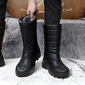 abordables Botas de invierno y nieve-Botas de nieve impermeables marrones para hombre: aislantes y duraderas, perfectas para deportes de invierno, raquetas de nieve y aventuras al aire libre.