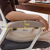 tanie Pokrowce na sofę-Poduszka podłokietnika na krzesło biurowe, poduszka podłokietnika na krzesło biurowe, zmywalny pokrowiec, gruba ergonomiczna poduszka na łokcie, wyściółka podłokietnika do jadalni