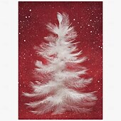 Недорогие Коврики-Коврик с белым рождественским деревом для гостиной и спальни элегантный белый сосновый коврик с красным фоном из искуcственного кашемира праздничное декоративное искусство мягкий нескользящий