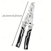 economico morsetti e pinze-Pinza spelafili pieghevole 18 in 1 per impieghi gravosi - utensile multifunzionale con impugnatura antiscivolo, taglio cavi, crimpatura, torsione, spelafili tutto in uno - per elettricisti,