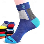 halpa miesten sukat-Miesten 5 Parit Monipakkaus Sukat Juoksusukat Vapaa-ajan sukat Sateenkaari Multi Color Väri Väripalikka Loma Urheilu ja ulkoilu Päivittäin Perus Keskipaksu Kevät Syksy Muoti Vapaa-aika
