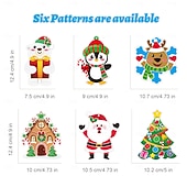 levne Event &amp; Party Supplies-Sada 24 vánočních samolepek s perníkem, Santou a elfy &amp;sob - zářivé DIY vánoční ozdoby na stromeček, přání &amp;dárková dekorace, opakovaně použitelné lesklé ozdoby na jedno použití pro dětské tvoření