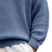 cheap Men's Pullover Sweater-Men's Sweater Pullover Sweater Jumper Quarter Zip Pullover Sweater Ribbed Knit Regular Tops Knitted Slim Fit Plain Standing Collar Knitwear Contemporary Casual Daily Wear Clothing Apparel Spring Fall