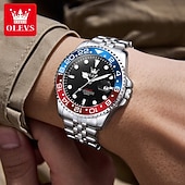 abordables Relojes de Cuarzo-OLEVS 5657 relojes de cuarzo de lujo regalo para hombres marca top reloj de vestir mecánico automático luminosa con calendario de acero inoxidable