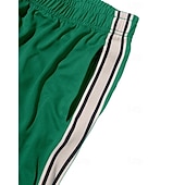abordables Pierna Recta-Hombre Pantalones de Deporte Pantalones Pantalones deportivos de pierna recta Correa Bolsillo Cintura elástica Bloque de color A Rayas Comodidad Diario Deporte Moda Casual Vino Verde Ejército
