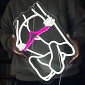 tanie Dekoracyjne światła-Bar piękno LED neon dekoracja ścienna seksowna dziewczyna nastrojowe światło zasilanie USB ściemnialna ozdoba na biurko dekoracja świetlna rekwizyty