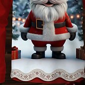 billiga Barnens jultröjor-Jul Pojkar 3D jultomten T-shirt Långärmad Vår Höst Mode Grundläggande Barn 4-12 år Rund hals Utomhus Ledigt Dagligen Normal