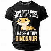  Männer Lustiges T-Shirt Ich züchte einen kleinen Dinosaurier - Bartagame Reptil Haustier Liebhaber Grafik Kurzarm Tee