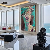 Картина с дайвингом, дайвинг, настенное искусство, плывущая девушка, картина с зеленым абстрактным искусством, дайвинг в океане, чувственная женщина, плавающая, настенное искусство на холсте, ручная работа Недорогие Картины с людьми-Картина с дайвингом, дайвинг, настенное искусство, плывущая девушка, картина с зеленым абстрактным искусством, дайвинг в океане, чувственная женщина, плавающая, настенное искусство на холсте, ручная работа