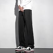 economico Pantaloni a gamba dritta-Per donna Pantaloni Attivo Moda Casual Lunghezza intera Vita media Tinta unica Semplice Coulisse Tasca Fascia Elastica Calore Termico Comodo Micro-elastico All'aperto Lavoro Streetwear Grigio scuro